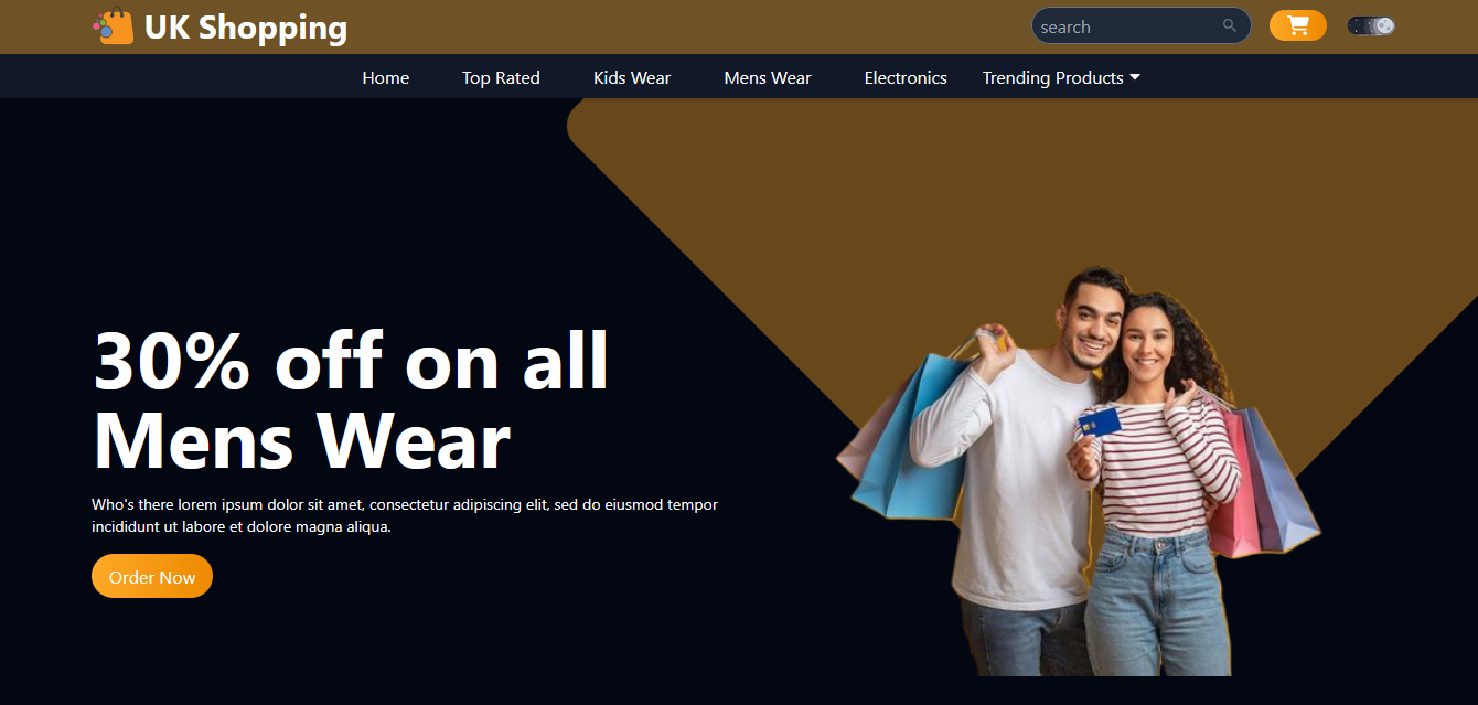 Animated Shopping Website